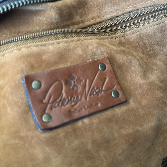 Patricia Nash Red, Orange, Green, and Brown Suede Shoulder Bag - Picture 4 of 7